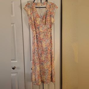 Gap floral wrap dress